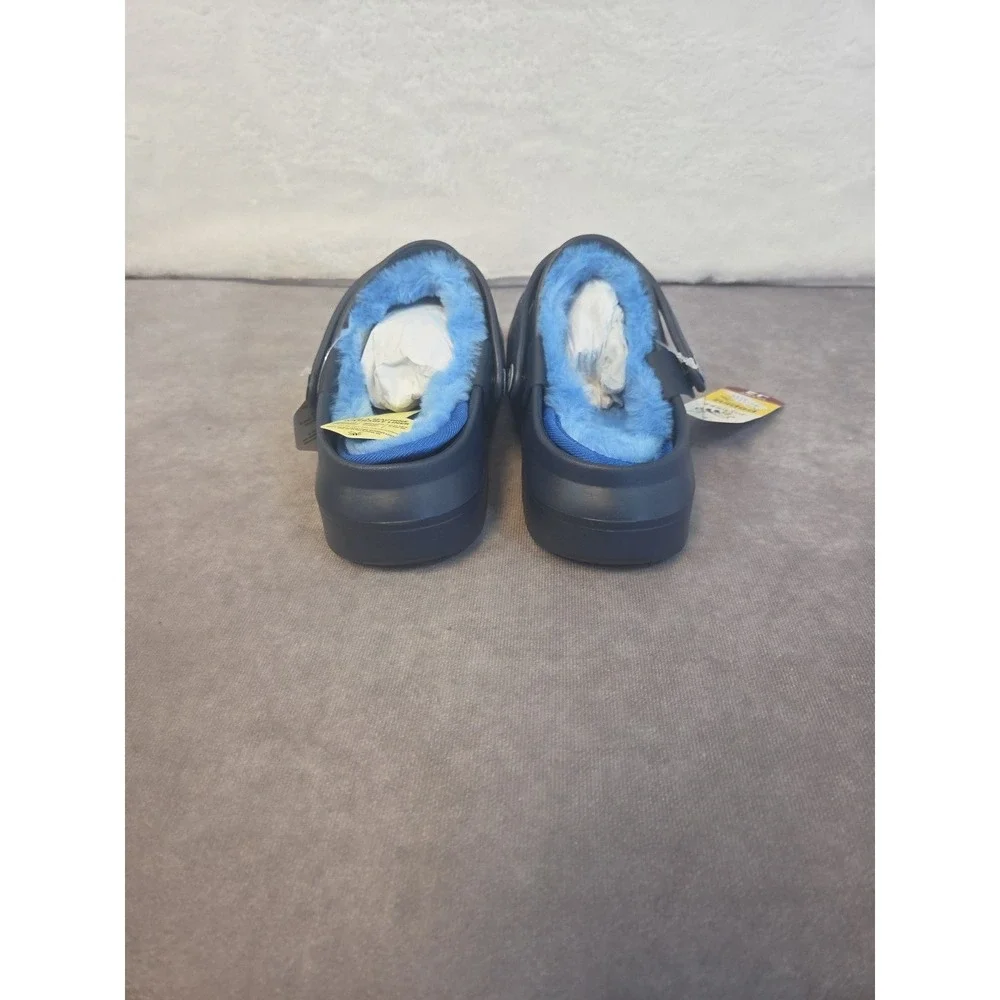 Joybees Fur Lined  Clogs Childs Size 2 Navy NWT